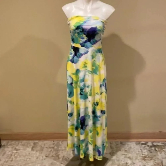 The Limited Strapless Maxi Dress Watercolor Floral - Picture 2 of 8